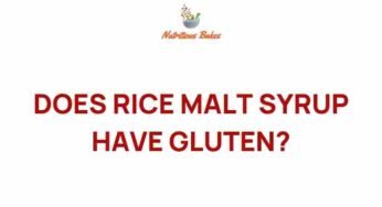 Unveiling the Truth: Does Rice Malt Syrup Contain Gluten?