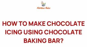 Unveiling the Secrets of Chocolate Icing with Baking Bars
